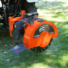 Load image into Gallery viewer, MechMaxx 3-Point PTO Stump Grinder with 44 Carbide Teeth (PTO Shaft Included with Slip Clutch), for 35-80HP Tractor, SG28