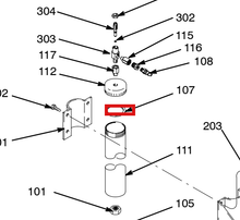 Load image into Gallery viewer, Graco 154632 Gasket, Non-metallic - highlighted in parts diagram