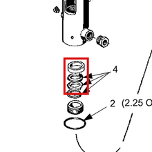 Load image into Gallery viewer, Graco 157637 PACKING, VEE, LEATHER - item 4 highlighted in the Graco 405271EN-D parts diagram