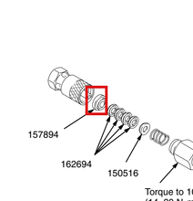 Load image into Gallery viewer, Graco 157894 Gland, Pkg,female - highlighted in parts diagram