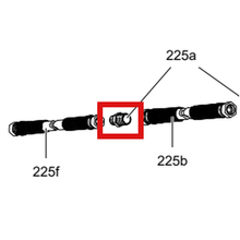 Load image into Gallery viewer, Graco 159239 Hose Fitting, 3/8 in x 1/2 in - item 225A highlighted in the Graco 334606EN parts diagram