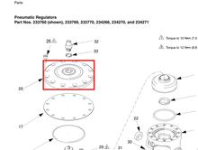 Load image into Gallery viewer, Graco 15A148 Cover, Diaphragm - highlighted in parts diagram