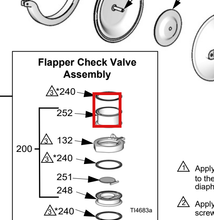 Load image into Gallery viewer, Graco 15D090 Clamp, Flapper, Upper - highlighted in parts diagram