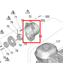 Load image into Gallery viewer, Graco 15E535 Machine Clutch Housing - item 69 highlighted in the Graco 3A3389EN parts diagram