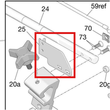 Load image into Gallery viewer, Graco 15F213 Cable Arm Bracket &amp; Gun Holder - item 25 highlighted in the Graco 3A9031EN-G parts diagram