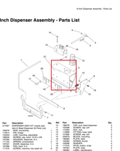 Load image into Gallery viewer, Graco 15F363 Housing, Dispenser, 6 Inch - highlighted in parts diagram