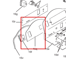 Load image into Gallery viewer, Graco 15F543 LL IV Top Control Label - item 15Q highlighted in the Graco 311020EN-ZAB parts diagram