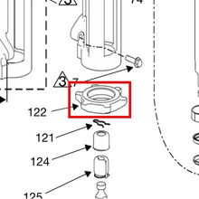 Load image into Gallery viewer, Graco 15G204 Nut, Retaining - item 122 highlighted in the Graco 311492EN-H parts diagram