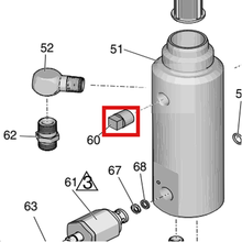 Load image into Gallery viewer, Graco 15G331 Pipe Plug - item 60 highlighted in the Graco 3A3389EN parts diagram