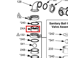 Load image into Gallery viewer, Graco 15H482 Stop, Ball, San, 1590-3a, Hvy Duty - highlighted in parts diagram