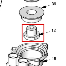 Load image into Gallery viewer, Graco 15H989 NUT, PISTON - item 12 highlighted in the Graco 311690EN-M parts diagram