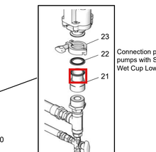 Load image into Gallery viewer, Graco 15J422 Inlet/Outlet Fitting, converts 1-1/2 tri-clamp to 1-1/2 npt - highlighted in parts diagram