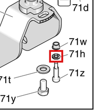 Load image into Gallery viewer, Graco 15J603 .625 O.D. Round Spacer - item 71H highlighted in the Graco 3A0103EN-J parts diagram