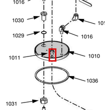 Load image into Gallery viewer, Graco 15M320 Lid,7l, 2 Npt, 1 9/16-32 - highlighted in parts diagram