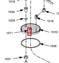 Load image into Gallery viewer, Graco 15M322 Lid,7l,2 Npt,9/16-32,ag,fill - highlighted in parts diagram