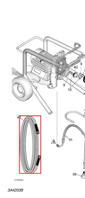 Load image into Gallery viewer, Graco 15M671 Hose, Cpld, Black, 1/4" X 21.5" - highlighted in parts diagram