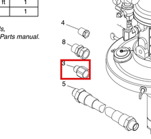 Load image into Gallery viewer, Graco 15U426 Bushing, Red.,3/4 Nptf X1/2nptm - highlighted in parts diagram