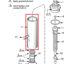 Load image into Gallery viewer, Graco 15W653 HOUSING, INJECTOR, GL-11 - item 1 highlighted in the Graco 313704EN-E parts diagram