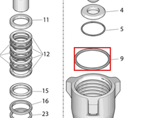 Load image into Gallery viewer, Graco 160325 Packing, O-ring - highlighted in parts diagram