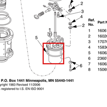 Load image into Gallery viewer, Graco 160621 Packing, O-ring - highlighted in parts diagram