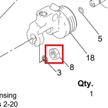 Load image into Gallery viewer, Graco 162782 NUT, LOCK HEX - item 8 highlighted in the Graco 306715EN-N parts diagram