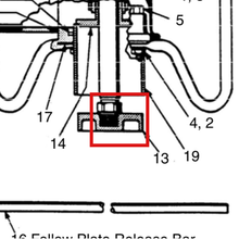 Load image into Gallery viewer, Graco 162844 PISTON, PRIMING . - item 13 highlighted in the Graco 306642EN-F parts diagram