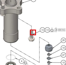 Load image into Gallery viewer, Binks 165369 M10 x 30 CAP HEAD SCREW -- Ref 15, FX200PU-XX Fluid Section Manual 77-3391 EN [ English ]