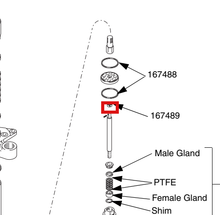 Load image into Gallery viewer, Graco 167489 Bearing, Shaft - highlighted in parts diagram
