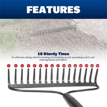 Load image into Gallery viewer, Marshalltown 16BRS 16-Tine Bow Rake Standard - Fiberglass