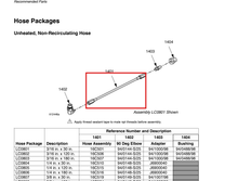 Load image into Gallery viewer, Graco 16C535 1/2 in x 180 in Stainless Steel Hose - highlighted in parts diagram