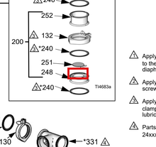 Load image into Gallery viewer, Graco 16D853 Housing,flapper - highlighted in parts diagram