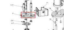 Load image into Gallery viewer, Graco 16U427 Adapter, 125cc, Pump Lower - highlighted in parts diagram