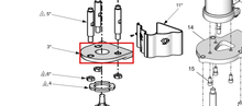 Load image into Gallery viewer, Graco 16U428 Adapter, 150cc, Pump Lower - highlighted in parts diagram