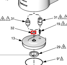 Load image into Gallery viewer, Graco 16V087 Kit,adap &amp; O-ring,air Motor - highlighted in parts diagram