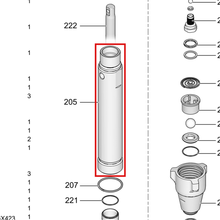 Load image into Gallery viewer, Graco 16X458 KIT,REPAIR,CYL,7900HD,STD - item 205 highlighted in the Graco 333028EN-E parts diagram