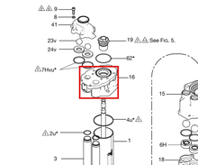 Load image into Gallery viewer, Graco 16X741 Housing, Top, Outlet, Machining - highlighted in parts diagram