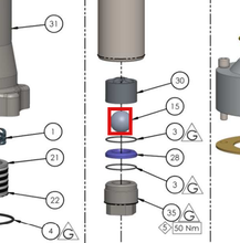Load image into Gallery viewer, Binks 171724 Ø1.25" BALL -- Ref 15, FX420XX-XXX Fluid Section Manual 77-3281 EN [ English ]