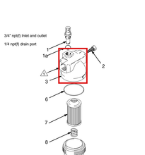 Load image into Gallery viewer, Graco 172699 Housing, Filter Lp - highlighted in parts diagram