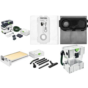 Festool  CTCMIDIKIT ELITE CTC MIDI I Cordless 36V Mobile HEPA Dust Extractor Elite Bundle
