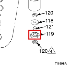Load image into Gallery viewer, Graco 178090 PISTON, PRIMING - item 119 highlighted in the Graco 307982EN-J parts diagram