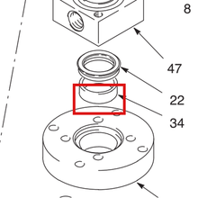 Load image into Gallery viewer, Graco 178185 BEARING, SLEEVE - item 34 highlighted in the Graco 308390EN-N parts diagram