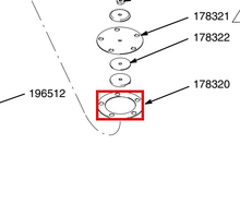 Load image into Gallery viewer, Graco 178320 Gasket, Non-metallic - highlighted in parts diagram
