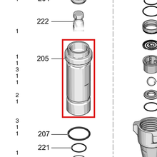 Load image into Gallery viewer, Graco 17A033 KIT,REPAIR,CYL,MARK VII,PC II - item 205 highlighted in the Graco 332922EN-E parts diagram