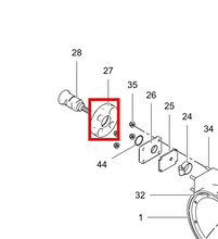 Load image into Gallery viewer, Graco 17B690 Flange, Barb, I6,i10,i16,h10,h16 - highlighted in parts diagram