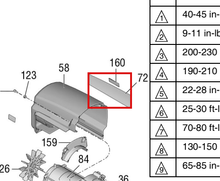 Load image into Gallery viewer, Graco 17E736 Label, Brand, Ultimatemxii, 695, Fr - highlighted in parts diagram