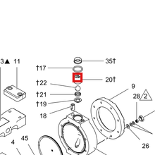 Load image into Gallery viewer, Graco 17F108 Retainer,ball 3/4 Ptfe - highlighted in parts diagram