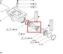 Load image into Gallery viewer, Graco 17H310 Piston Repair Kit for Endura-Flo 4D350 - highlighted in parts diagram