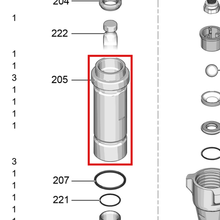 Load image into Gallery viewer, Graco 17H874 KIT, REPAIR, CYL, MKV, IRONMAN - item 205 highlighted in the Graco 3A6583EN parts diagram