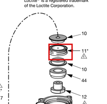 Load image into Gallery viewer, Graco 17K913 Piston Seal Kit, ZXP, for 1000 cc 4-Ball Lowers - highlighted in parts diagram