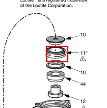 Load image into Gallery viewer, Graco 17K915 Piston Seal Kit, ZXP, for 2000 cc 4-Ball Lowers - highlighted in parts diagram